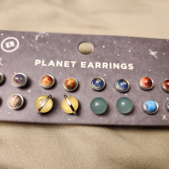 Planet Earrings Set - Multicolor - Picture 3 of 3
